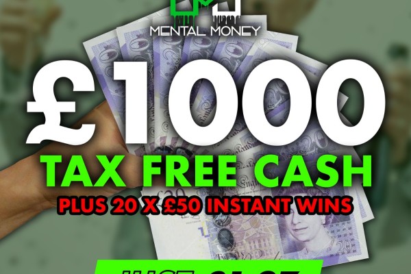 Win £1,000 Cash PLUS 20 Cash Instant Wins 