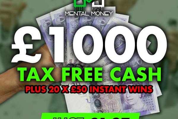 Win £1,000 Tax Free Cash + Instant Wins available