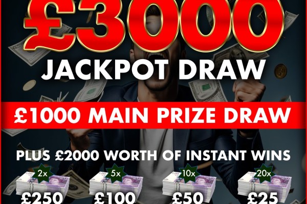 £3,000 JACKPOT DRAW