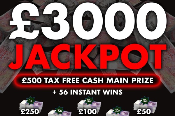 Bank Holiday 3K Jackpot - 57 Chances to win!