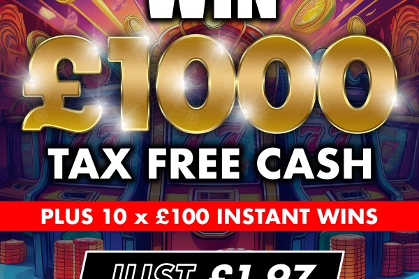 £1,000 Tax Free Cash + 10x £100 Instant Wins